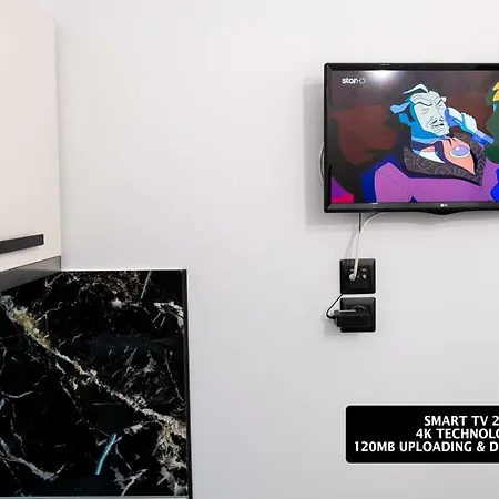 公寓 Marble Suite 40Sqm Center Ac 2Smarttv Netflix *